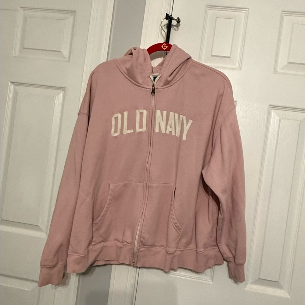 Old Navy Light Pink Hoodie with Logo
